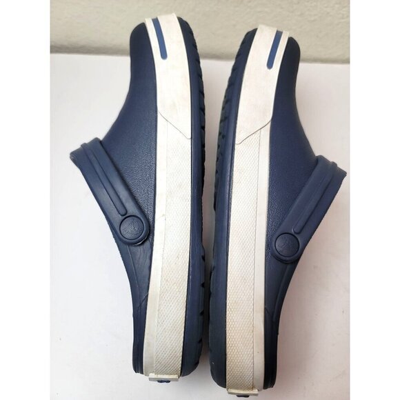 Navy Blue Crocs Classic Clogs With Ventilation Ports & Heel Strap For Adults Siz - Picture 5 of 8